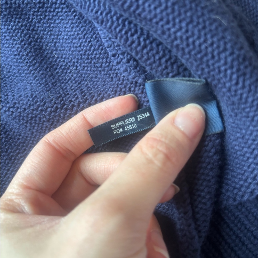 Ralph Lauren Sport | Navy Zip-Up Knit Hoodie | Size L - fits like Size XS/S - Picture 8 of 10